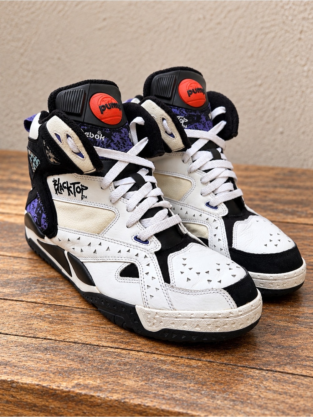 Reebok Pump Blacktop Battleground Mens Sz 10 White V55494